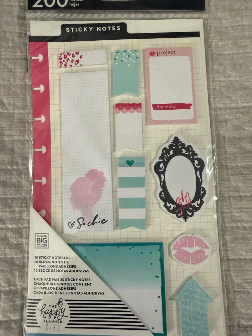 The Happy Planner Glam Girl Sticky Note Set